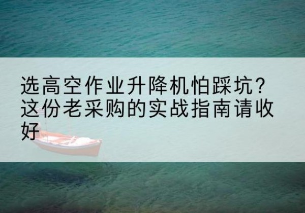 东方高空作业升降机厂家推荐-选高空作业升降机怕踩坑？这份老采购的实战指南请收好